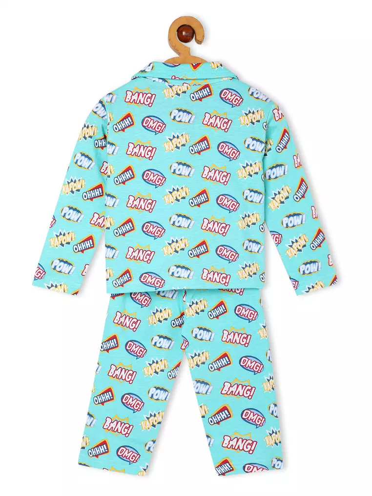 Baby and Kids Pajama Nightsuit Set- Mighty Fighter