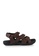Louis Cuppers brown Triple Strap Sandals 88179SH9BE2737GS_1