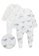 Purebaby Organic white and blue 2 Pack Digital Zip Growsuits 0406EKA918D34CGS_1