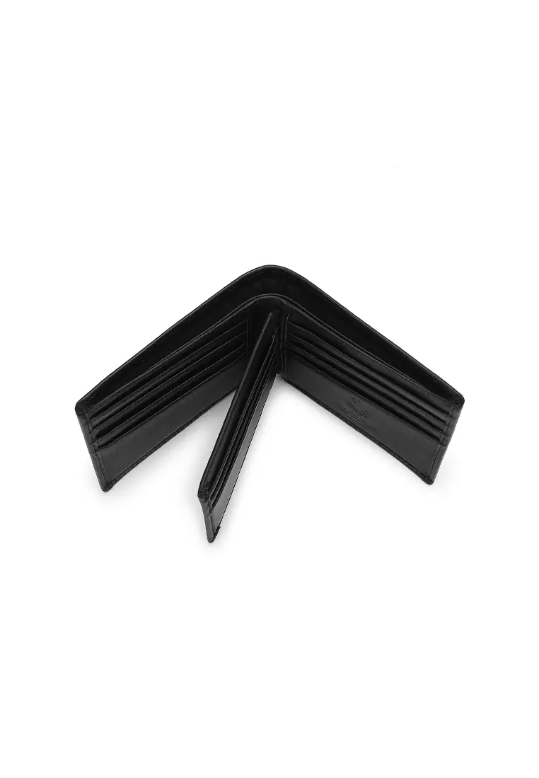 Men's Genuine Leather RFID Blocking Fortune Wallet (Genuine 皮具錢包) - 黑色
