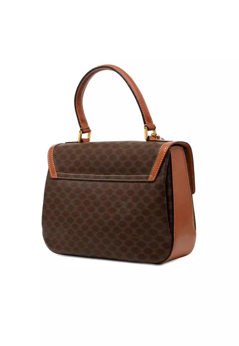 Pre-Loved Celine Macadam Coated Canvas Satchel