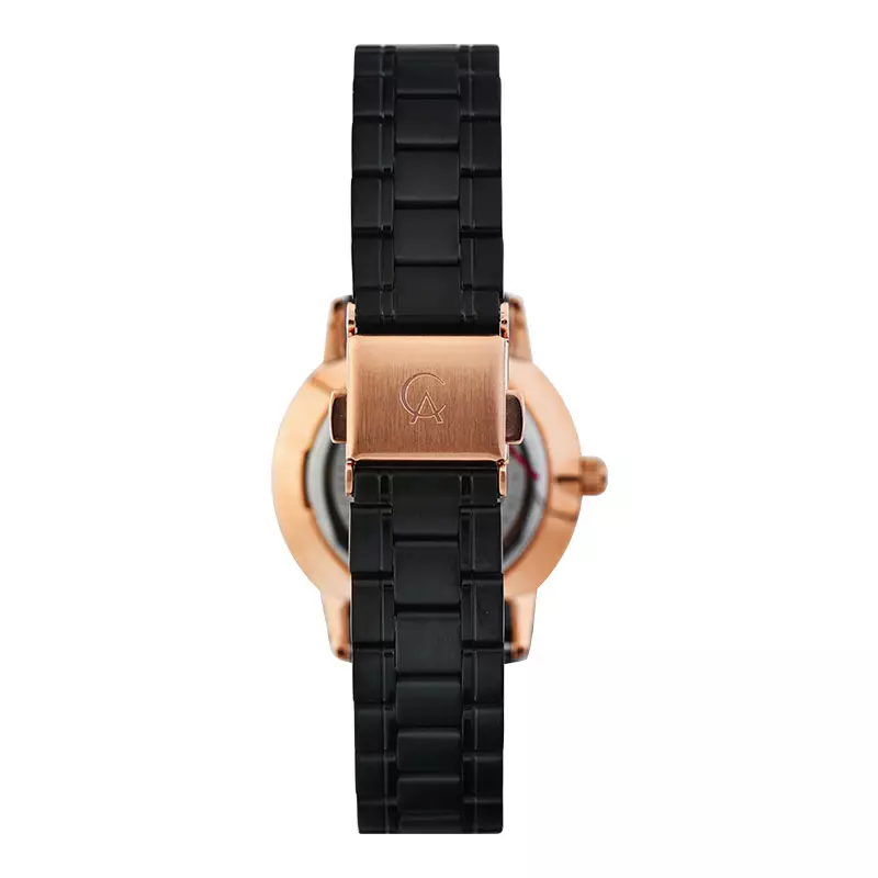 Jam Tangan Wanita Alexandre Christie Classic Slim AC 8689 LH BBRBA Ladies Black Dial Black Stainless Steel Strap