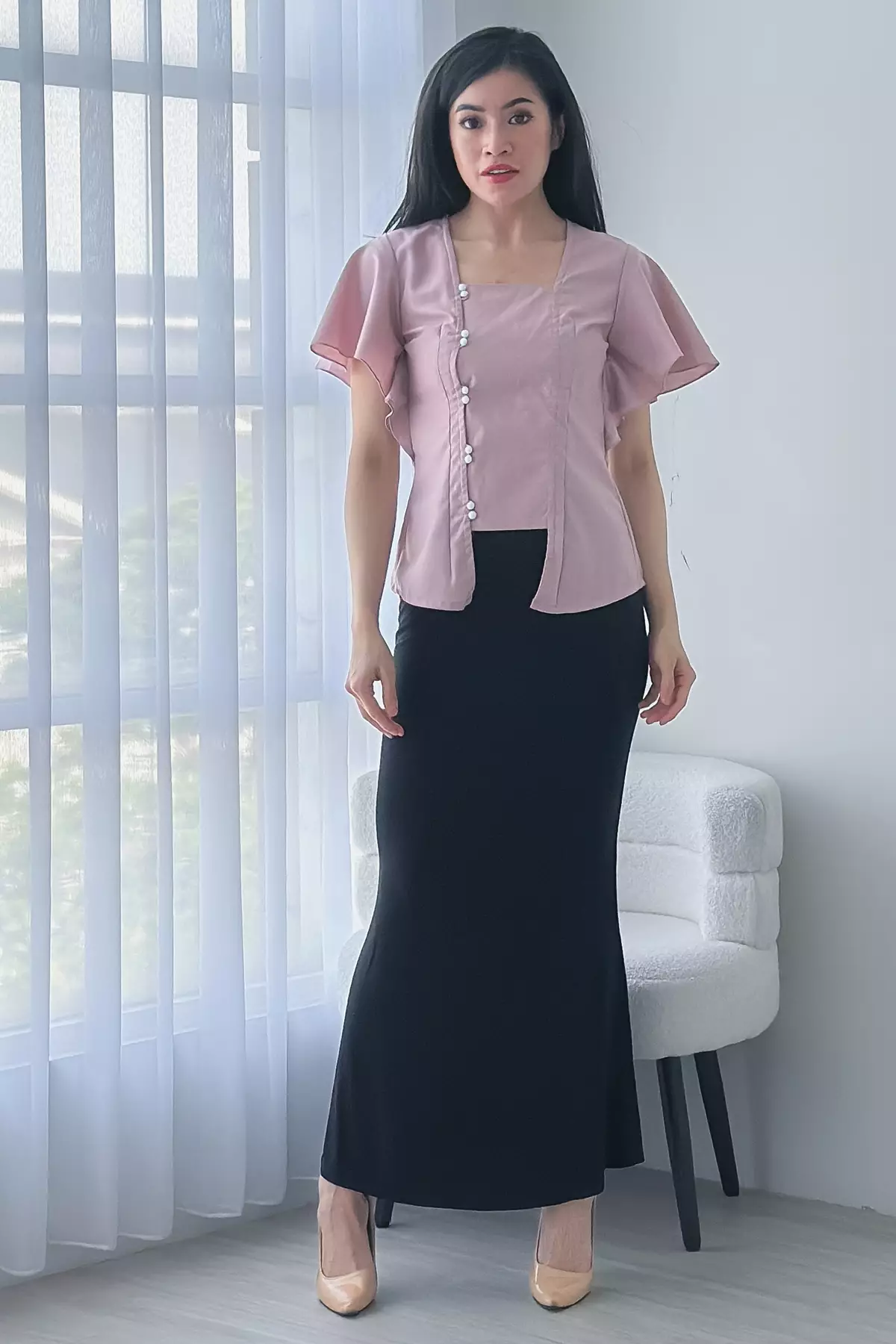 Soraya Dainty Dusty Pink Kebaya