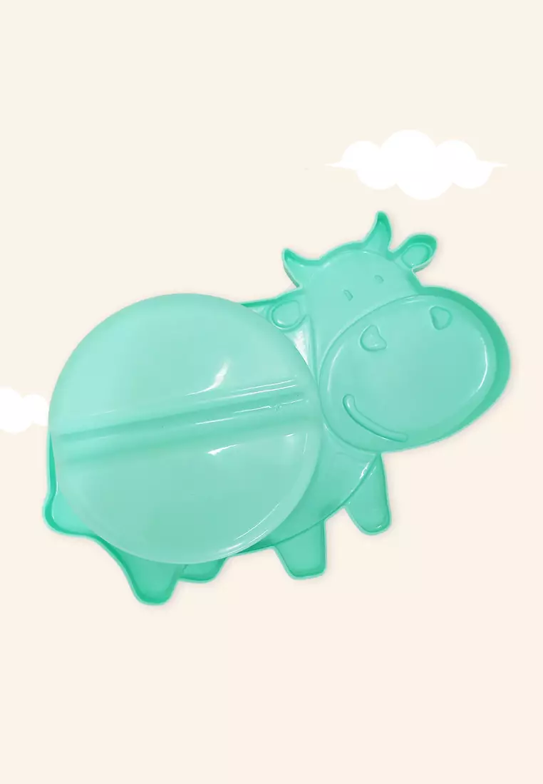 Wakakids Kotak Makan Mini Plastik Bentuk Karakter Sapi Lunch Box Cow Hadiah Souvenir Venrc Ungu