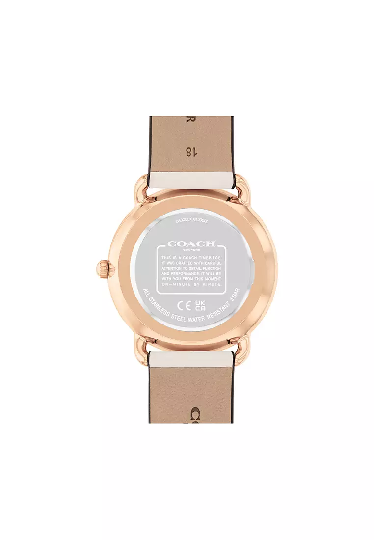 ELLIOT Women's Watch Chalk Calfskin Strap - Silver White Dial 14504380
