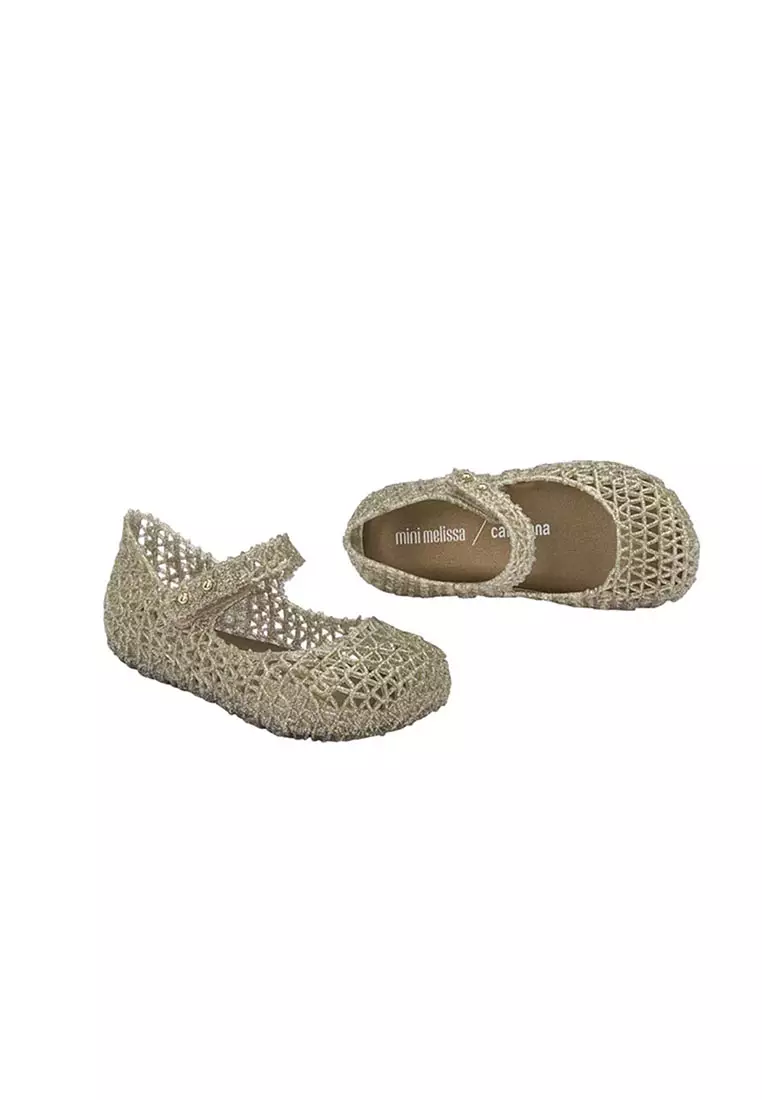 Mini Campana Papel BB Toddlers Flats - Gold Glitter