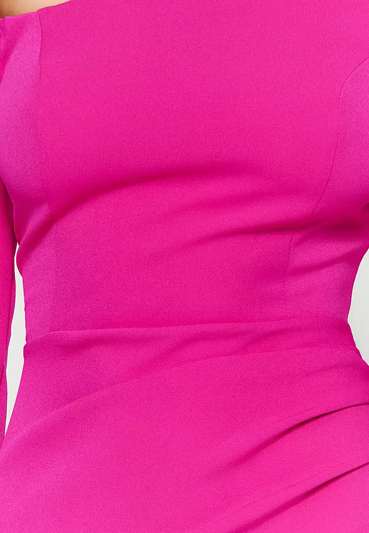 Fitted Long Sleeves Mini Dress