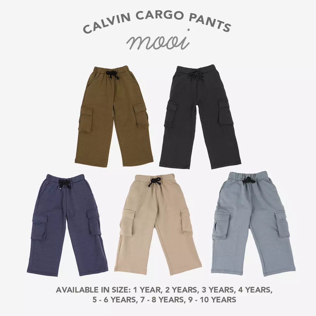 Mooi Celana Panjang Cargo Anak Laki-Laki Calvin Cargo Pants - Brown Sand