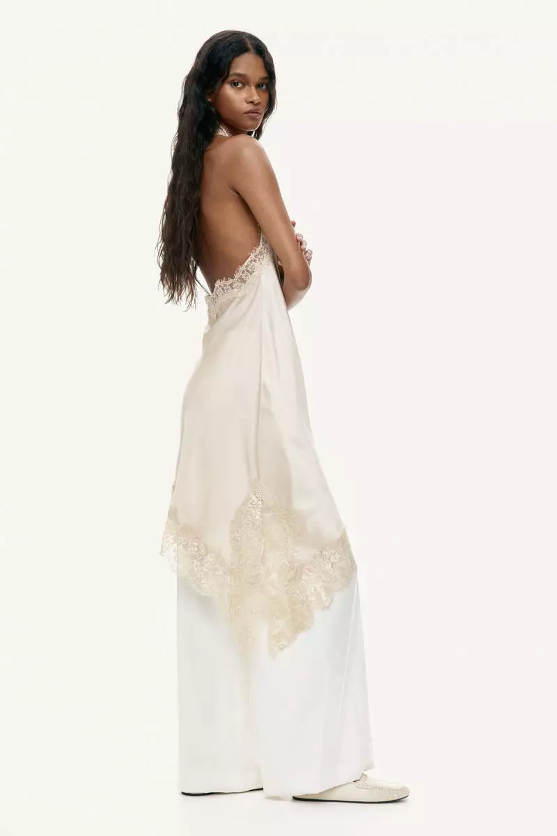 Satin halterneck dress