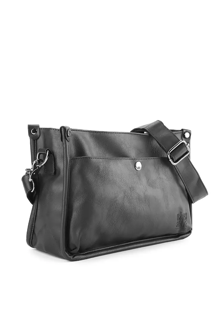 Distressed Leather Essential Crossbody Bag