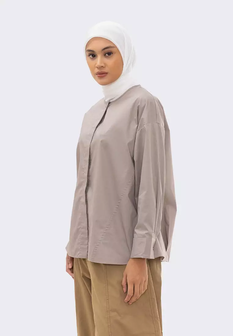 Ria Miranda Taupe Ginnie Top