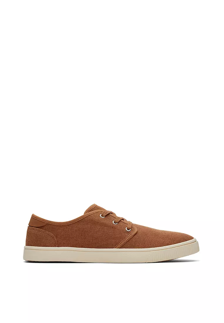 Discount on Toms  shoes - SKU: Sneakers Carlo Men - Tan Brown Heritage Canvas