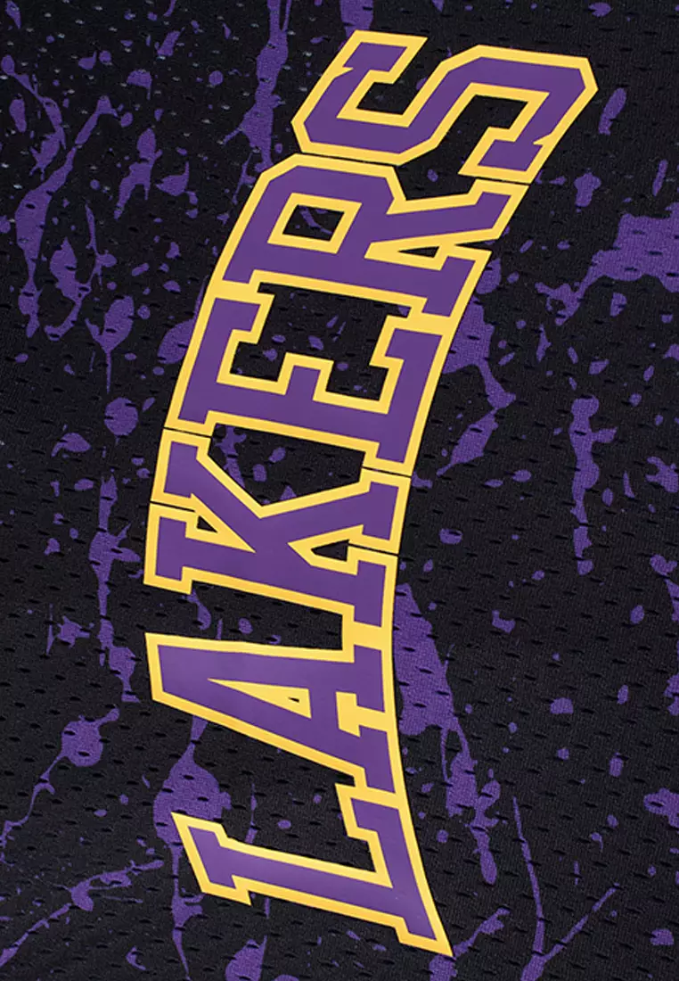 Drops All Over Print Los Angeles Lakers Regular Fit Mens Basketball Shorts