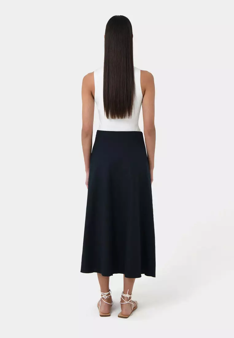 Kade Linen Blend Midi Skirt
