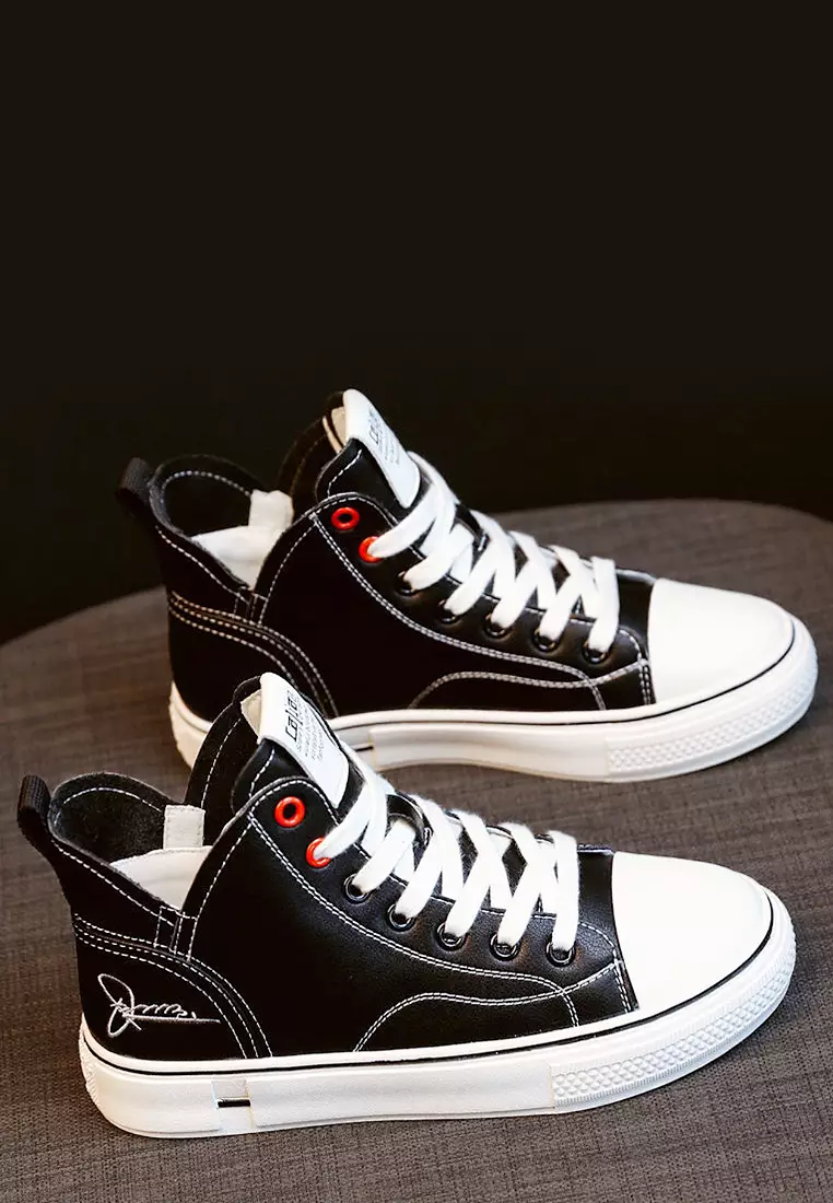 Girls leather on sale high tops