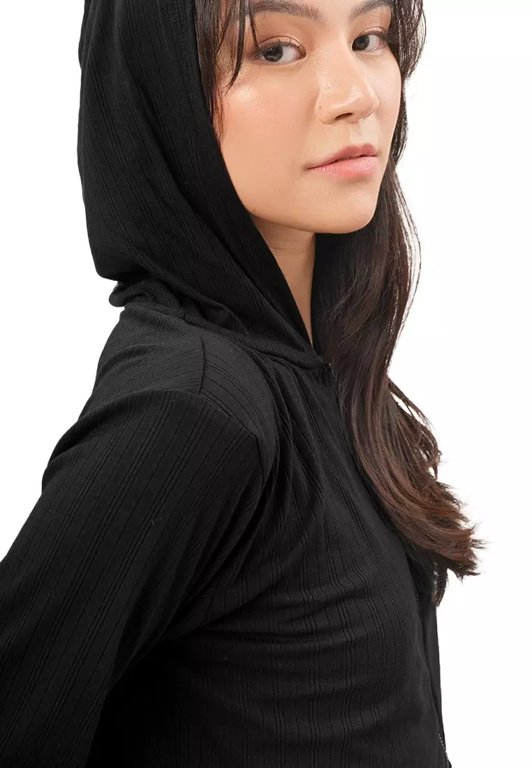 Cropped Boxy Hoodie with Lettuce Edge