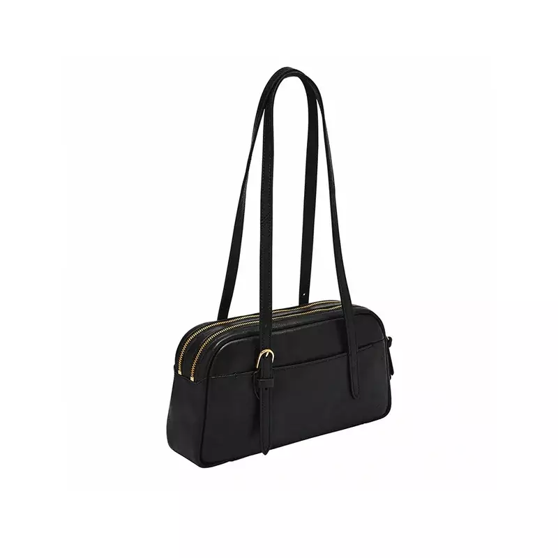 Fossil Danni Leather Shoulder Bag Black Tas Bahu Wanita ZB11223-001