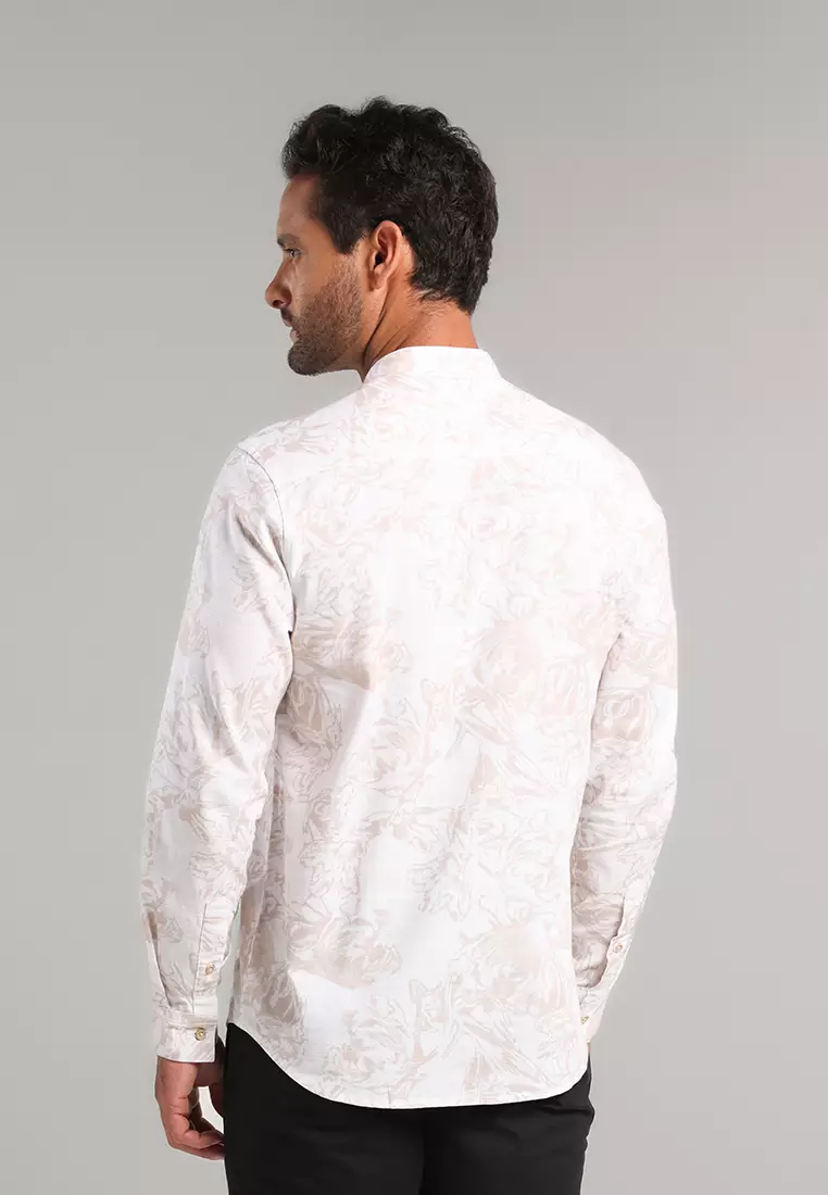 MOC Kemeja Shanghai Lengan Panjang Pria Kamil - Khaki