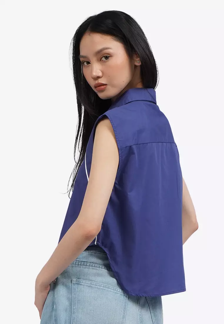 Button up Sleeveless Blouse