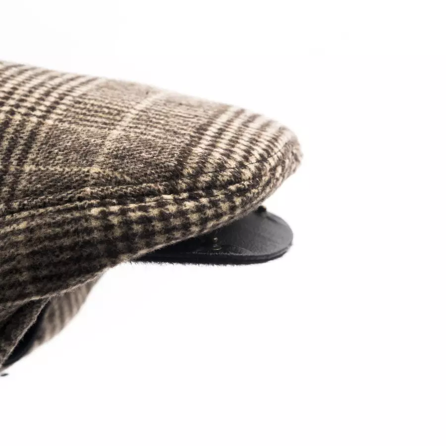 Houseofcuff Topi Painter Baret Hat Flatcap Button Line Brown