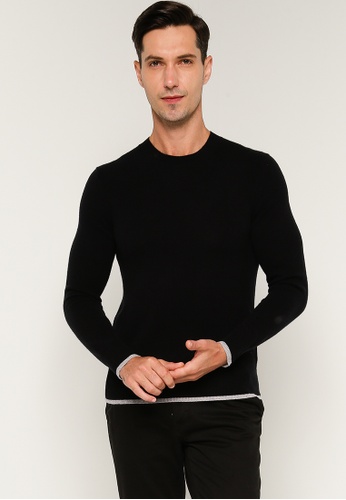ck Calvin Klein black Recycled Cashmere Crew Sweater E6F28AAC75A9A3GS_1
