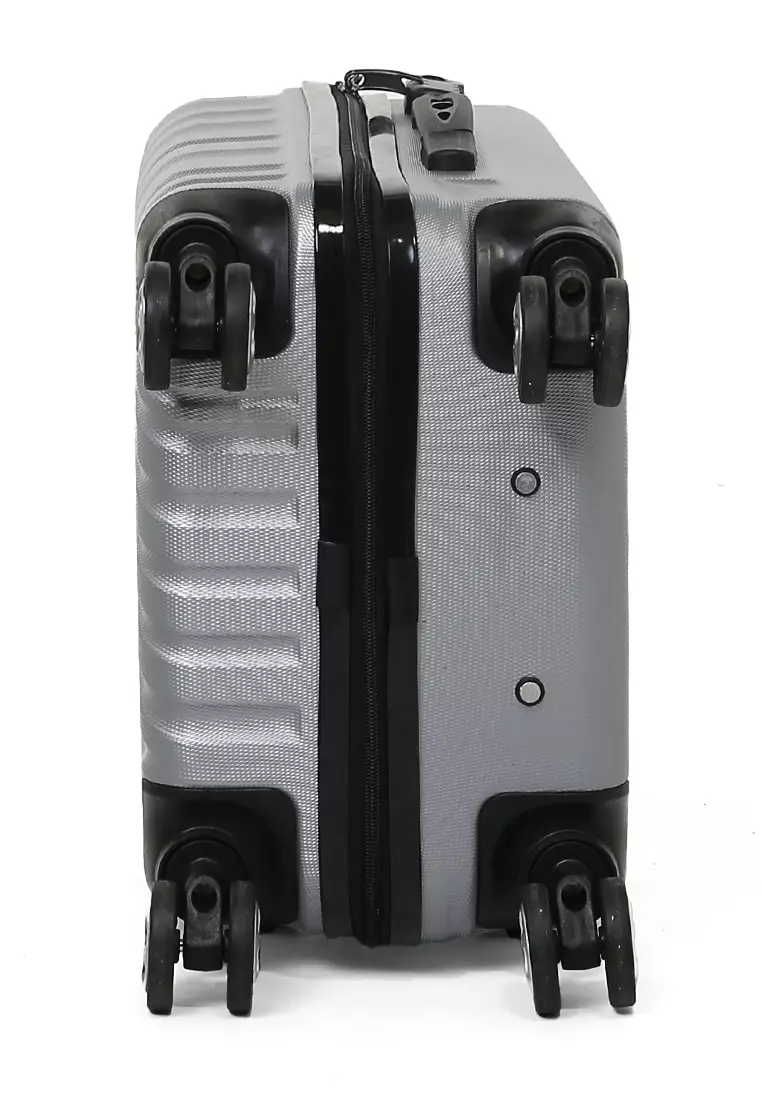 Carlton Koper Unisex Size 20 Inch Suitcase Combination Lock Material ABS+PVC Coated ORIGINAL - Silver