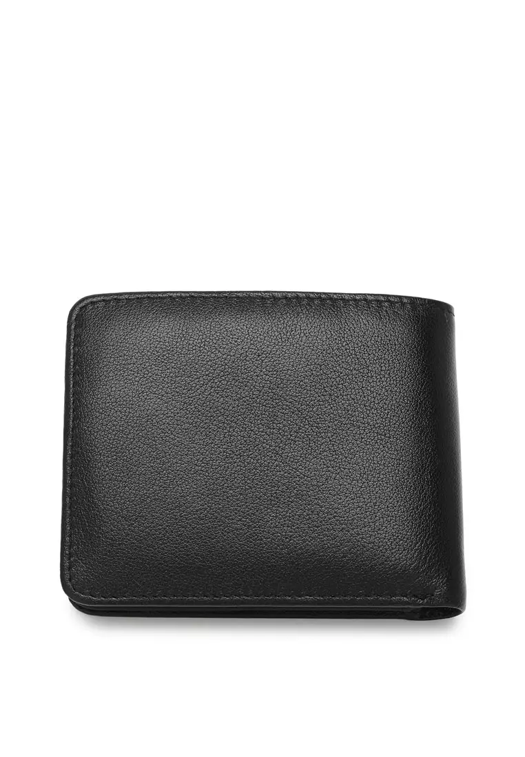 Men's Genuine Leather RFID Blocking Wallet - Black