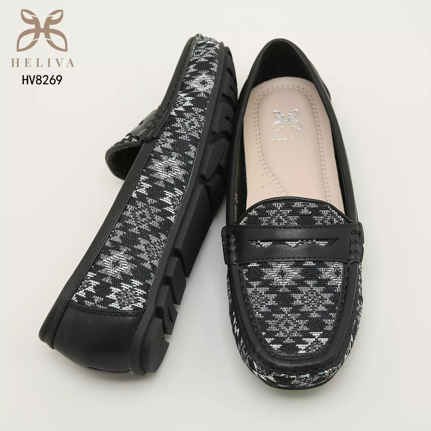 Heliva Claudia  Lady Loafers Slip On Anyaman Style