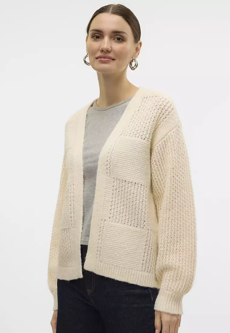 Vero Moda Strickjacke VMLEA LS O-NECK CARDIGAN NOOS Schwarz Ab 15,19