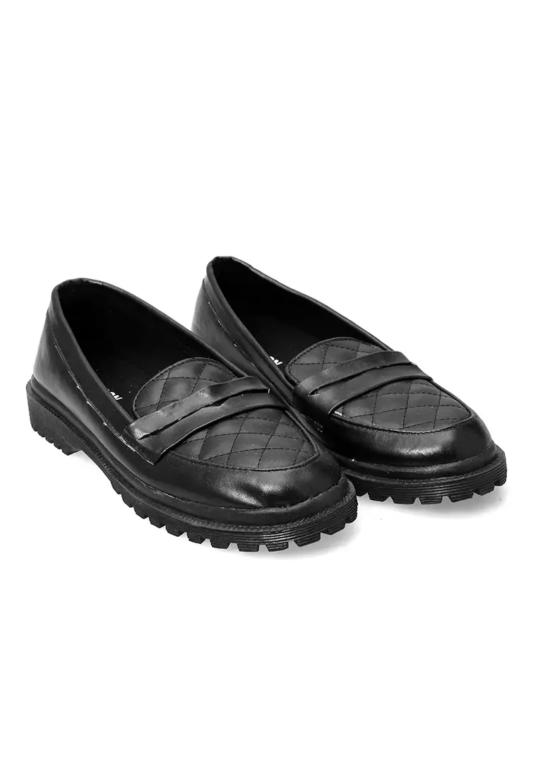 Sepatu Docmart Women Design Simple Elegant - Hitam