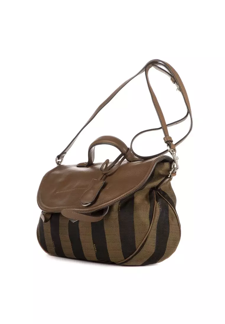 Pre-Loved Flap Messenger Top Handle