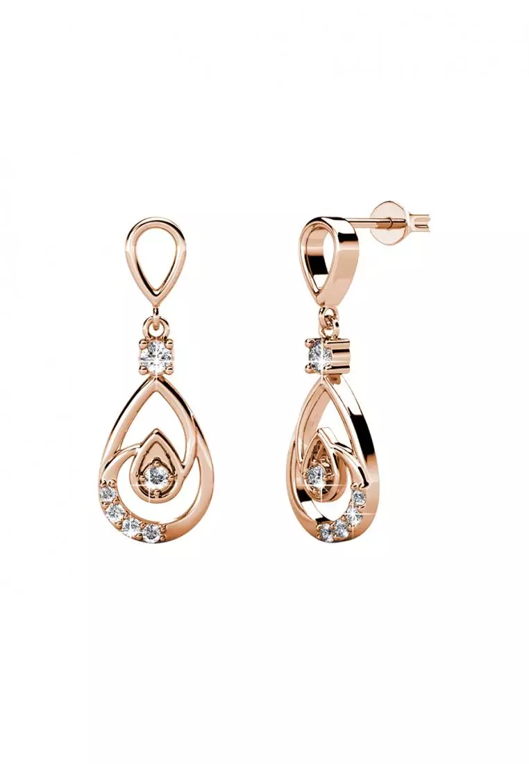 Laycie Dangling Earring RG - Anting Crystal Swarovski by Her Jewellery