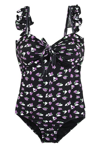 Halo black Printed Swimsuits 9CEBFUS52D64B4GS_1
