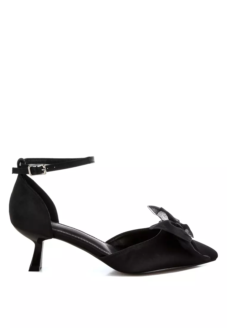 Discount on Rag & CO.  shoes - SKU: Bow Detail Satin Sandals in Black