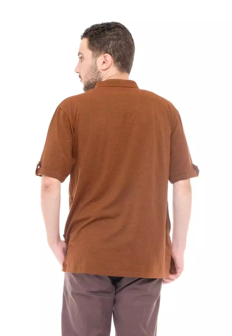 Kaos Koko Gamis Muslim Pria Ulwan - Coklat