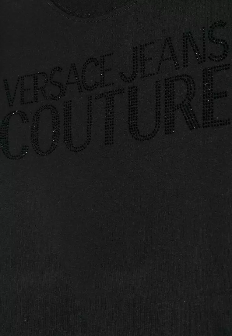 VERSACE JEANS COUTURE Crystal Institutional Logo T-Shirt