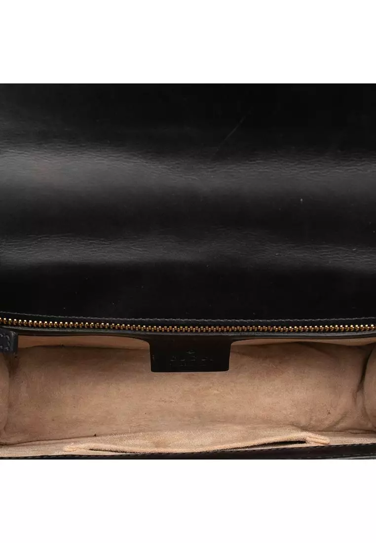 Pre-Loved Gucci Small Calfskin Web Sylvie Satchel