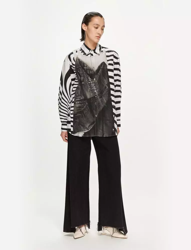 JNBY Women's Printed Loose Long-Sleeve Shirt