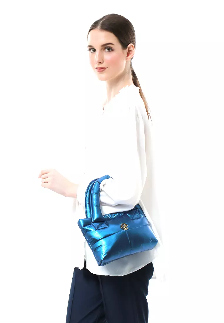 Angelina Pillow Puffy Bag Smooth Texture And High Quality - Blueberry