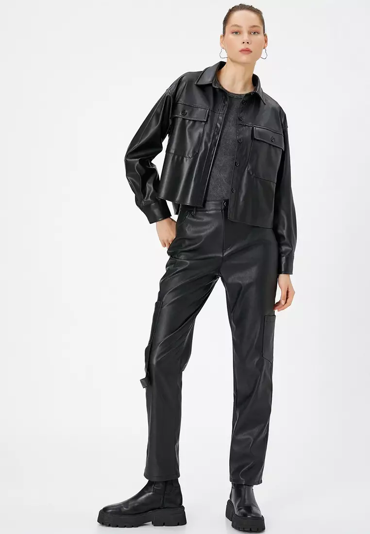 Faux Leather Trousers