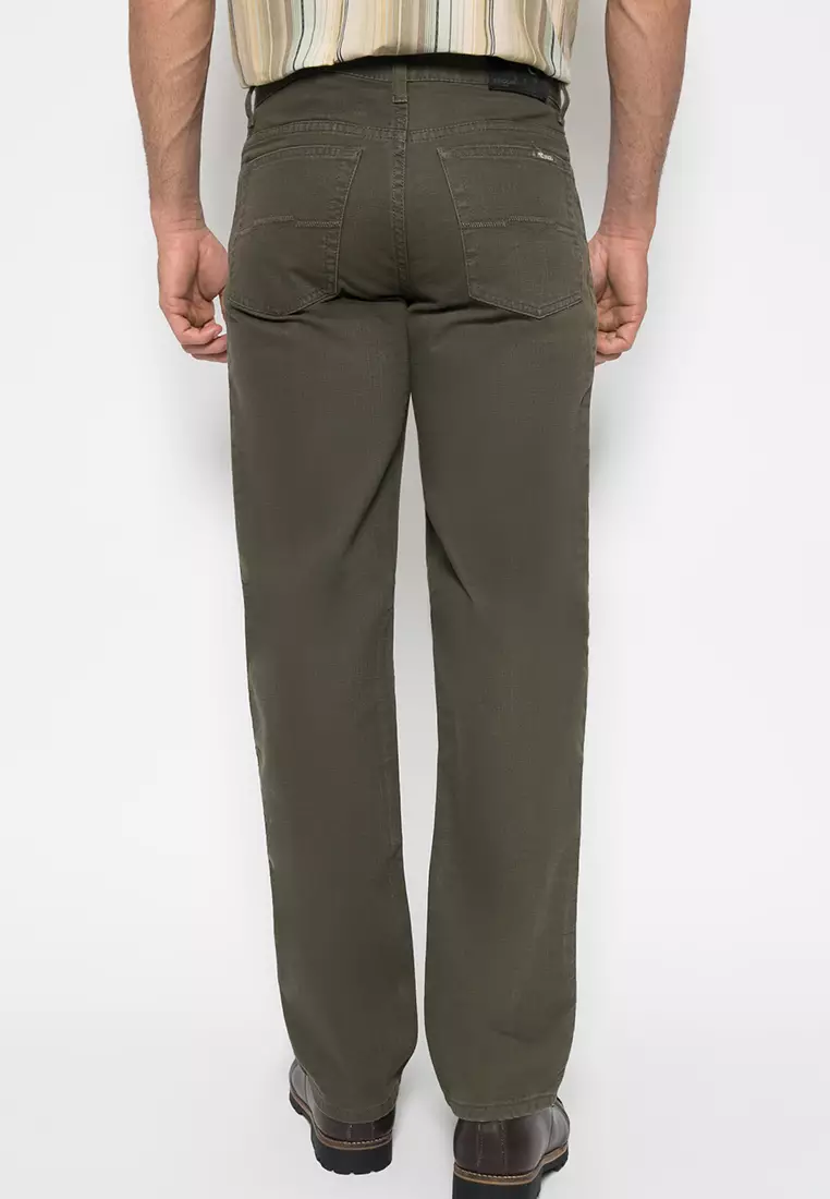 LGS - Celana Casual Pria - Celana Panjang Chinos - Warna Hijau - Reguler - LECT.237.077.634.7C