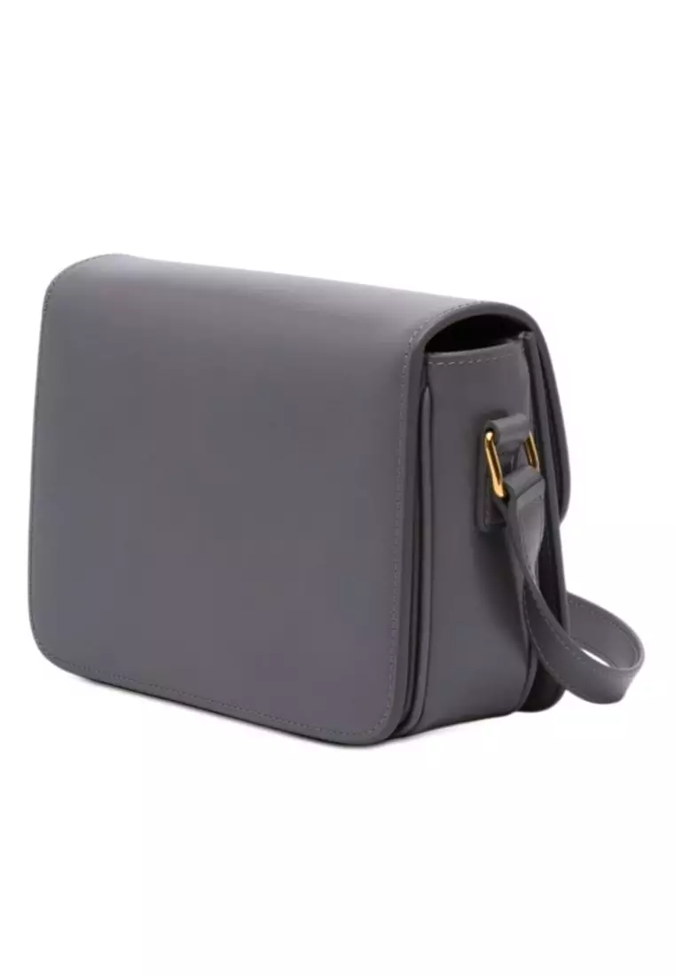 Pre-Loved Celine Teen Shiny Calfskin Triomphe Crossbody
