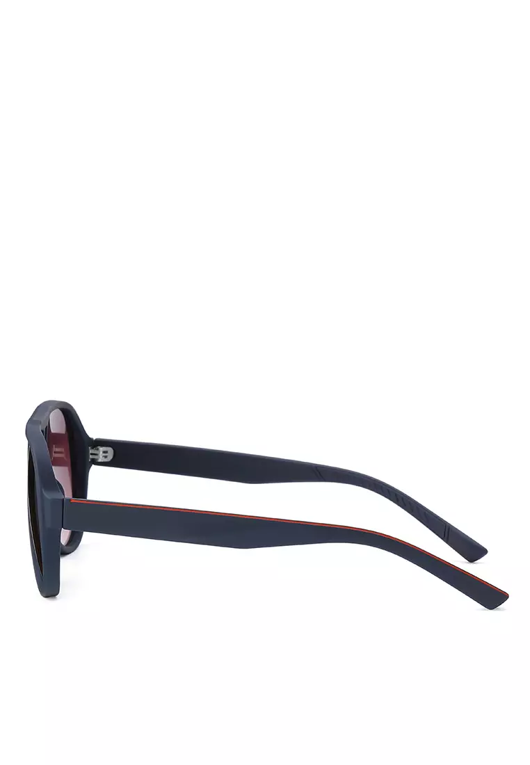 Double-Beam Oval Frame Sunglasses WD11110