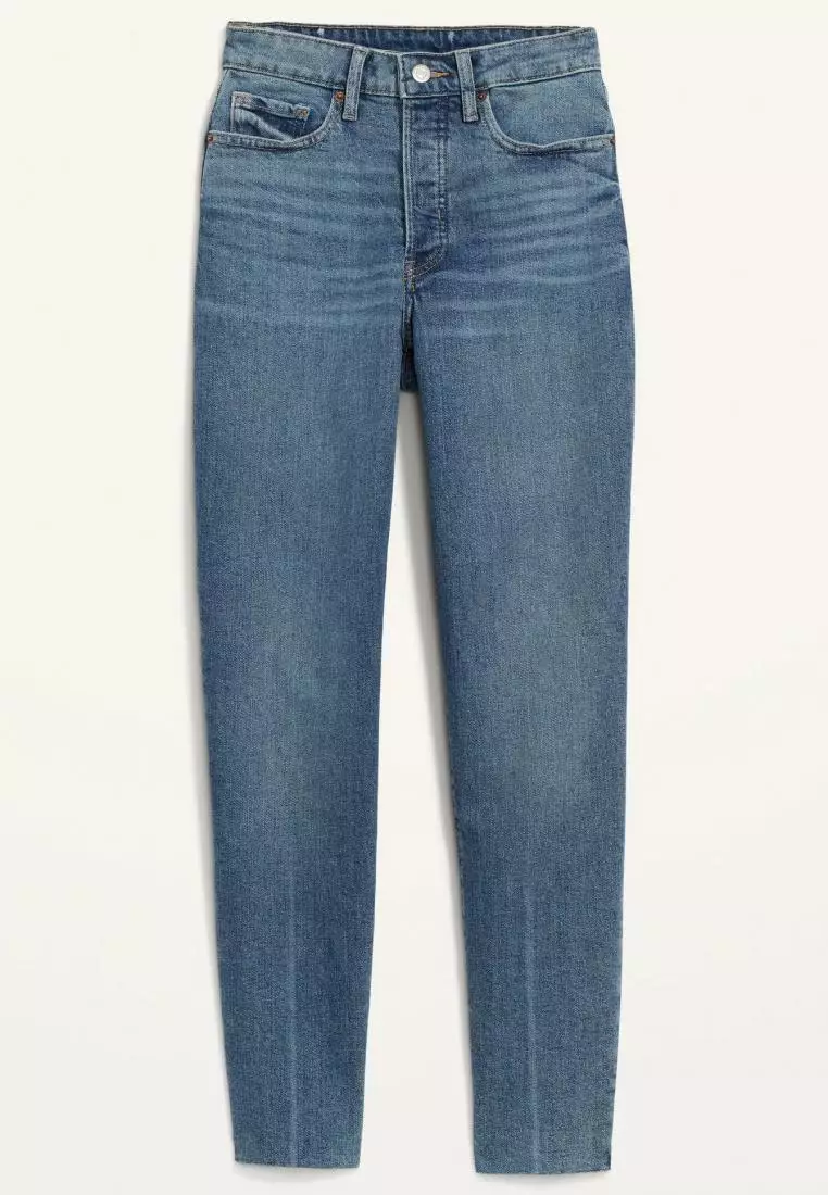 Buy Old Navy Womens High-Waisted Button-Fly O.G. Straight Cut-Off Jeans  2024 Online