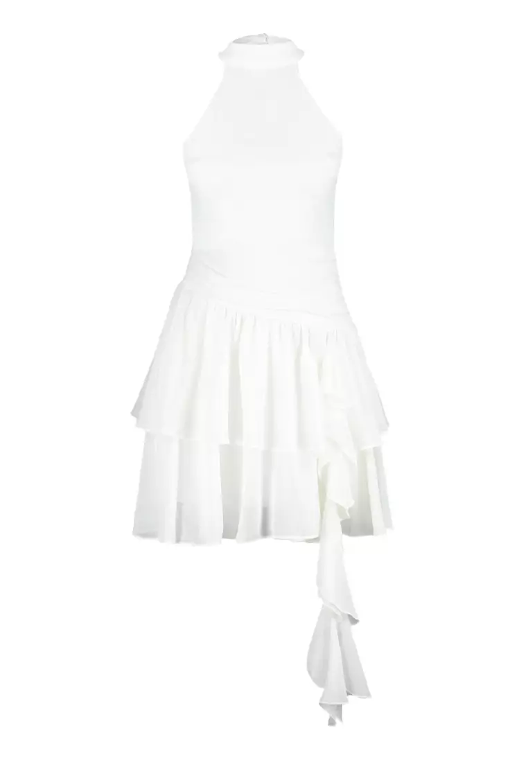 A-Line Ruffled Short Elegant Evening Dress