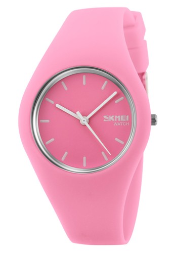 Jual Digitec Skmei Jam Tangan Wanita Baby Pink Rubber Strap 9068 B Original Zalora Indonesia