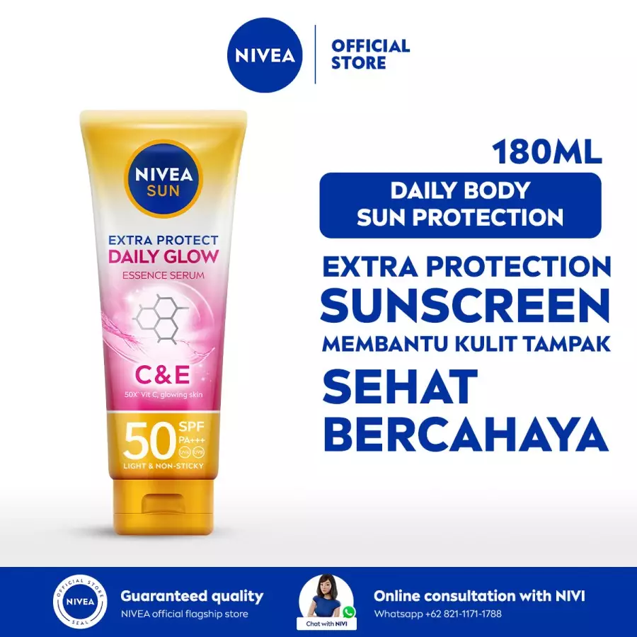 NIVEA SUN Extra Protect Daily Glow SPF50 180ml