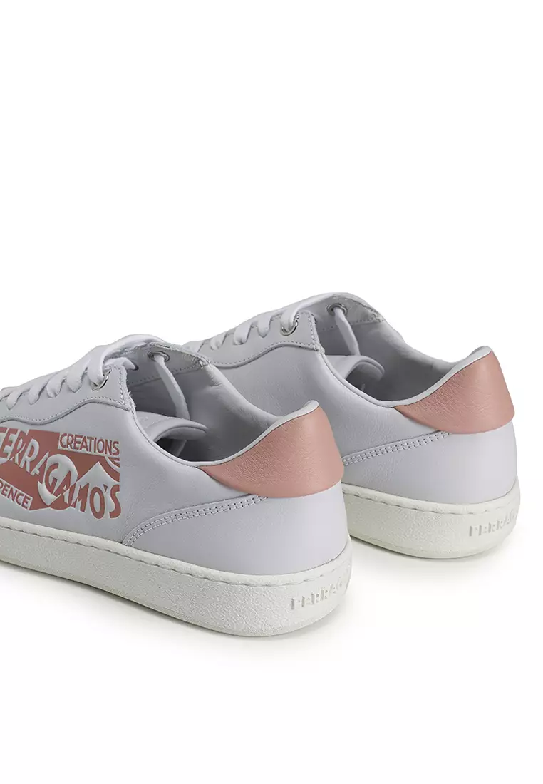 スニーカー SALVATORE FERRAGAMO PASTEL PINK ACHILLE SNEAKERS Salvatore Ferragamo Men's Achille 1 Leather and Suede
