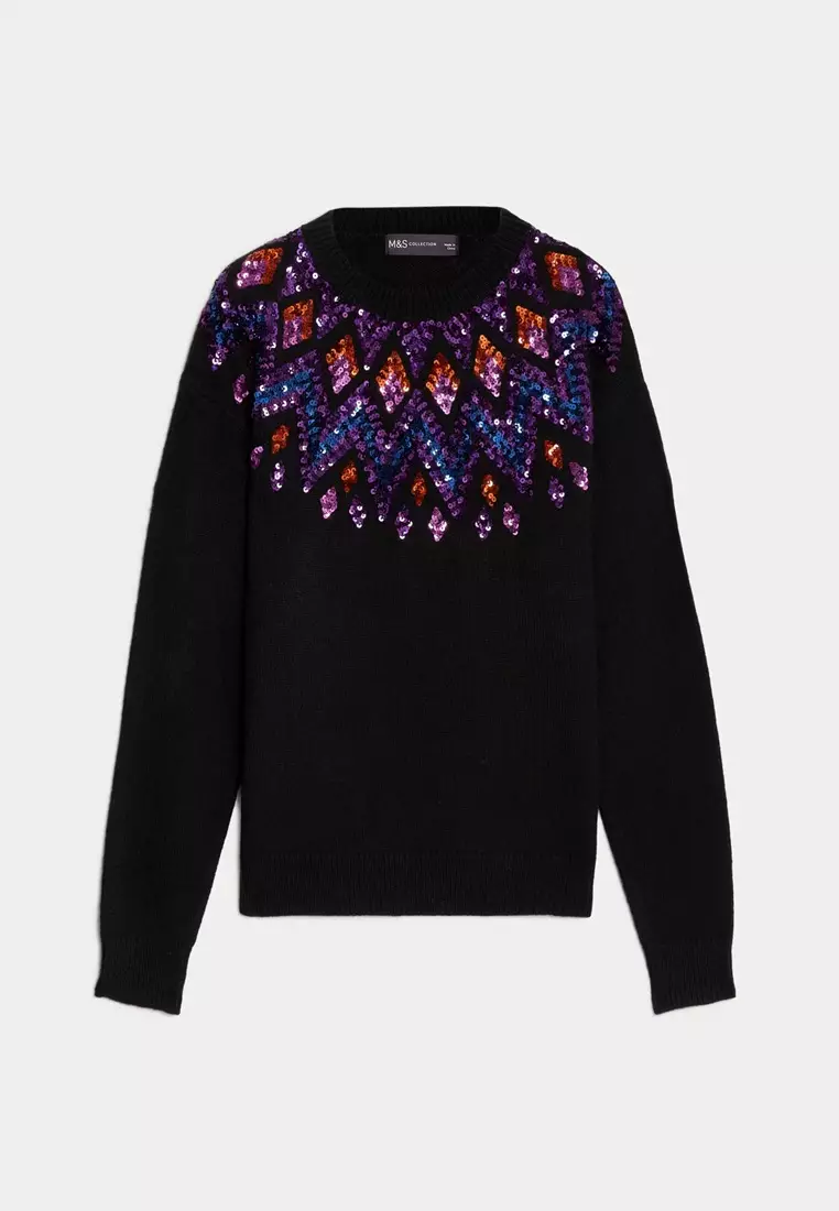Fair Isle Marks And Spencer Xmas Jumpers Marks And Spencer Sparkle