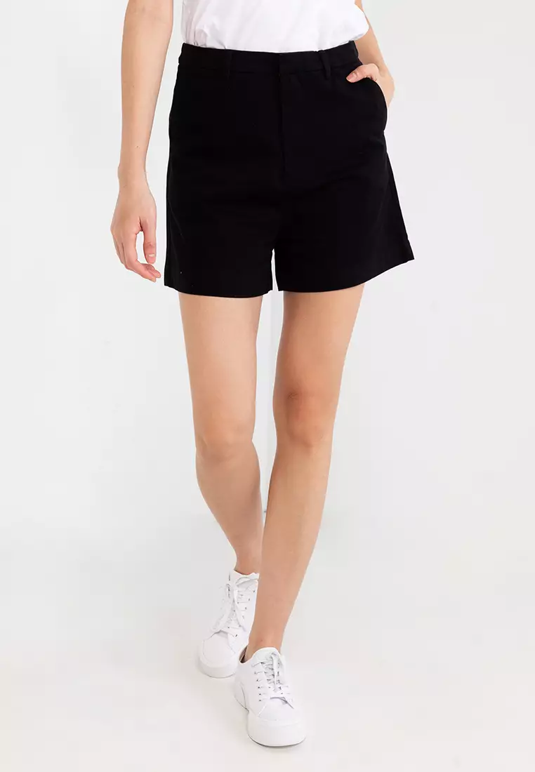 Hi Rise Twill Shorts